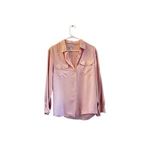 Lee David Collection 100% Silk Pink Blouse Women’s Medium